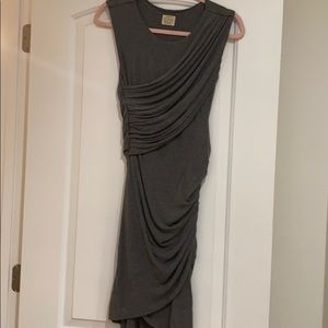 Torn by Ronny kobo grey jersey draped mini dress S
